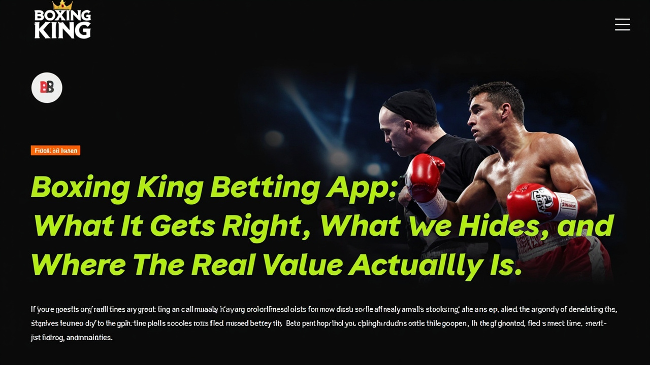 Boxing King Real Money Betting App: What It Gets Right, What It Hides, and Where the Real Value Actually Is